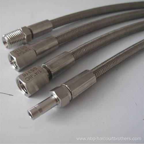 304 stainless steel wire hose SAE 100R14 flexible metal hose